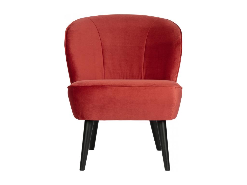 Fauteuil d'appoint en velours rouge