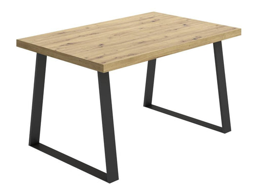 Table de salle à manger en bois effet chêne, 75 cm, naturel