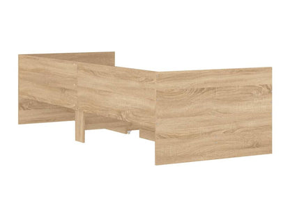 Cadre de lit en bois effet chêne, 75 x 190 cm, marron