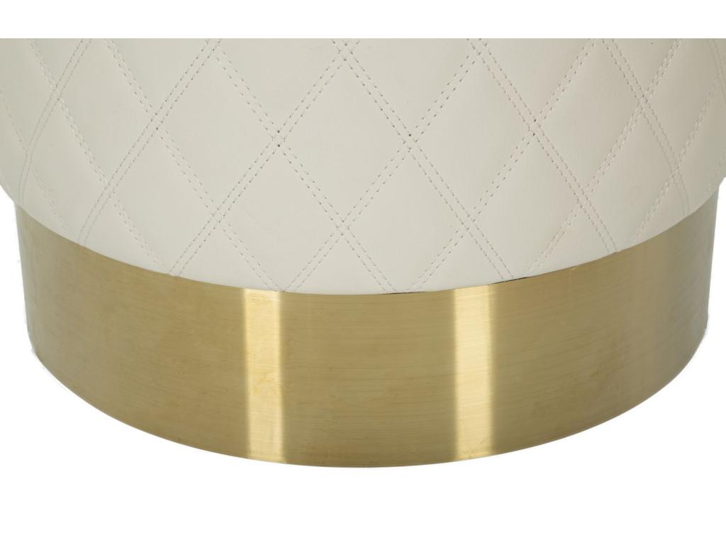 Pouf en pin massif, 36 cm, beige