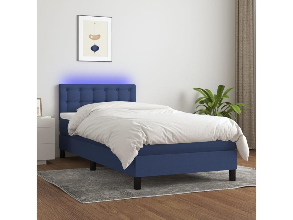 Matelas en tissu, 90 x 190 cm, bleu