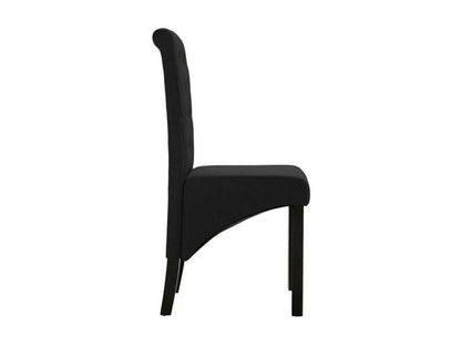 Chaise en tissu, noire