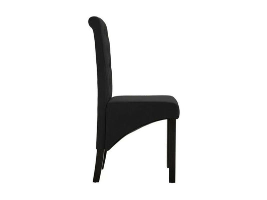 Chaise en tissu, noire