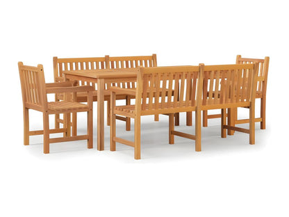 Ensemble de mobilier de jardin 5 pièces, marron