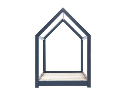 Cadre de lit en pin massif, 90 x 200 cm, gris