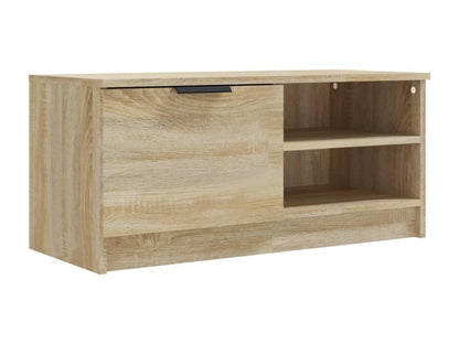 Meuble TV en bois imitation chêne, 80 x 35 x 36,5 cm, marron