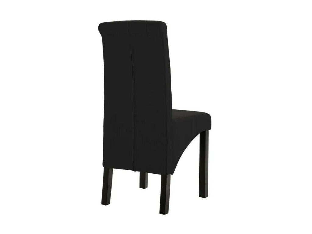 Chaise en tissu, noire