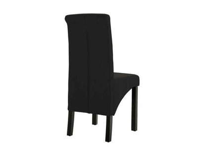 Chaise en tissu, noire