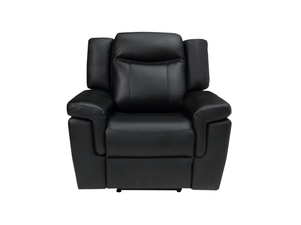 Fauteuil d'appoint en cuir noir