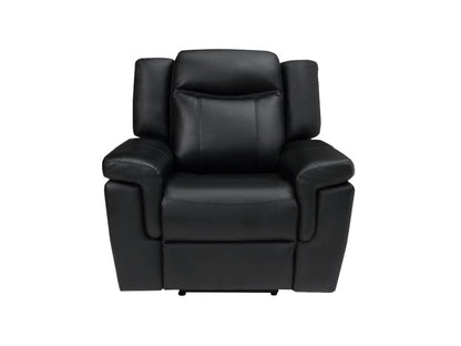 Fauteuil d'appoint en cuir noir