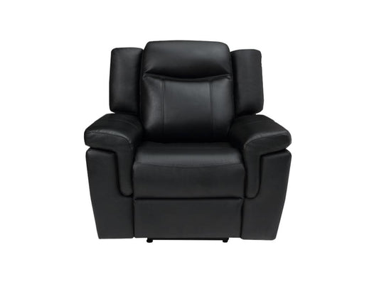 Fauteuil d'appoint en cuir noir