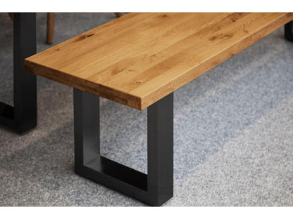 Banc en bois effet chêne, naturel