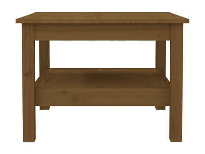 Table basse en bois massif, 55 x 55 x 40 cm, marron