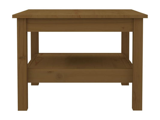 Table basse en bois massif, 55 x 55 x 40 cm, marron