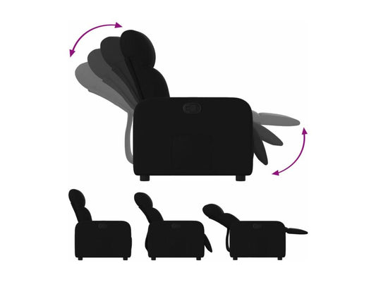 Fauteuil d'appoint en tissu noir