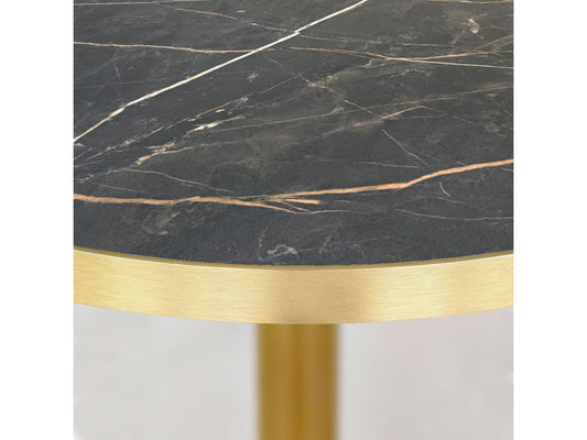 Plateau effet marbre, meuble de maison, 60 cm, noir