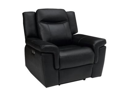 Fauteuil d'appoint en cuir noir