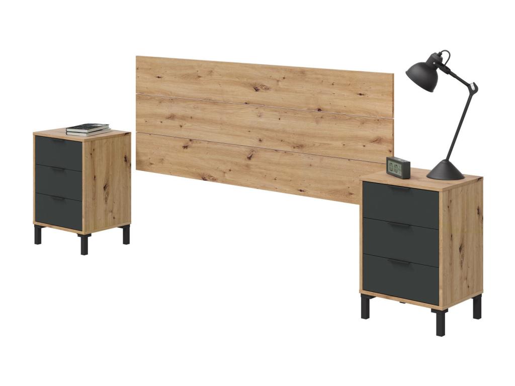 Table en bois effet chêne, 160 x 2 cm