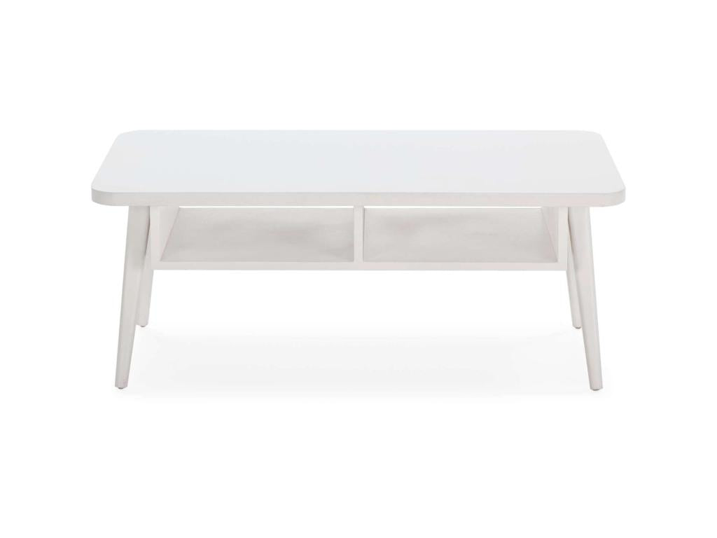 Table basse, 106 x 60 x 43 cm, blanche
