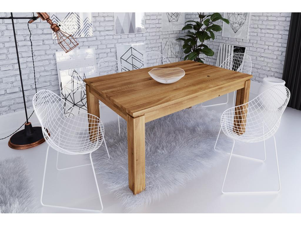 Table en bois effet chêne, 90 x 170 cm, naturel