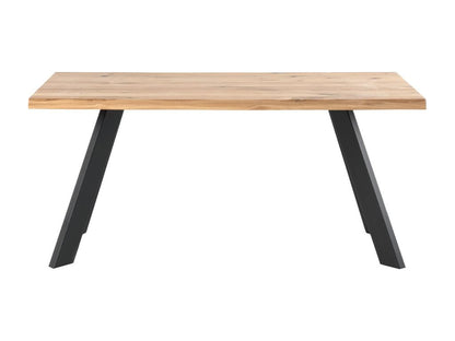 Table de salle à manger en chêne massif, 200 cm, noire