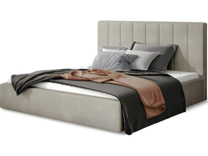 Lit en tissu, 180 x 200 cm, beige