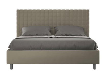 Lit en cuir, 160 x 200 cm, marron