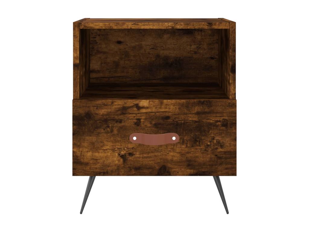 Table en bois effet chêne, 40 x 35 x 47,5 cm, naturel