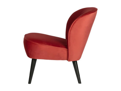 Fauteuil d'appoint en velours rouge