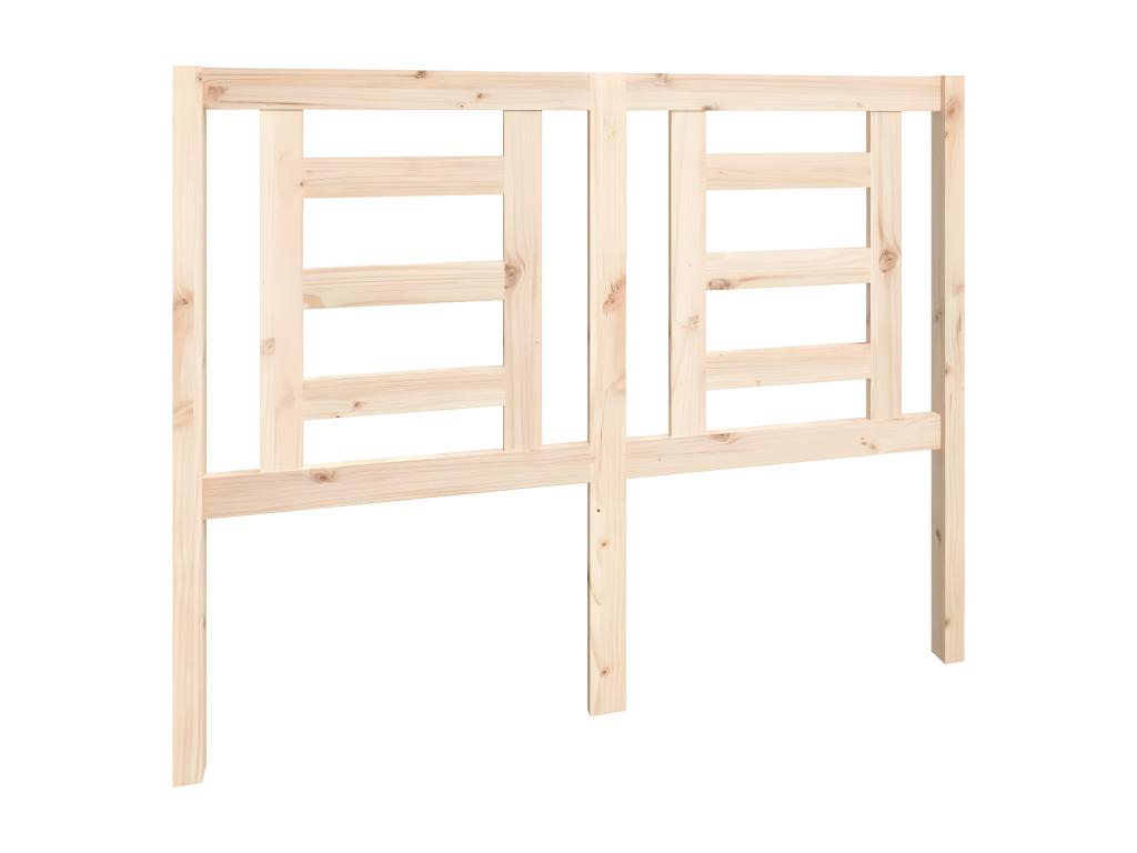 Lit en bois massif, 126 x 4 x 100 cm, marron