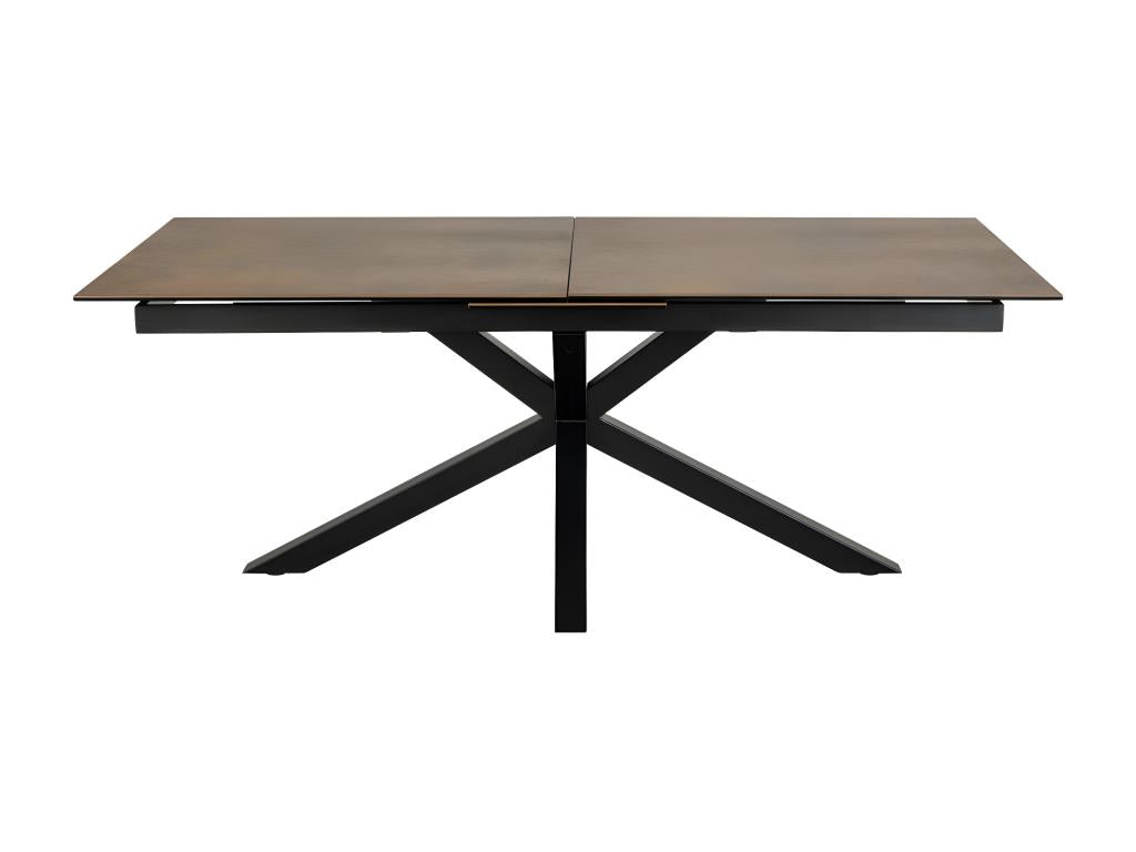Table de salle à manger en métal, 240 x 100 cm, marron