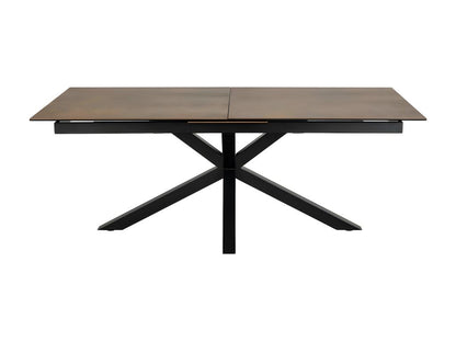 Table de salle à manger en métal, 240 x 100 cm, marron
