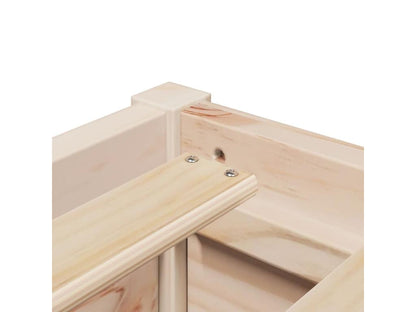 Cadre de lit en pin massif, 120 x 200 cm, marron