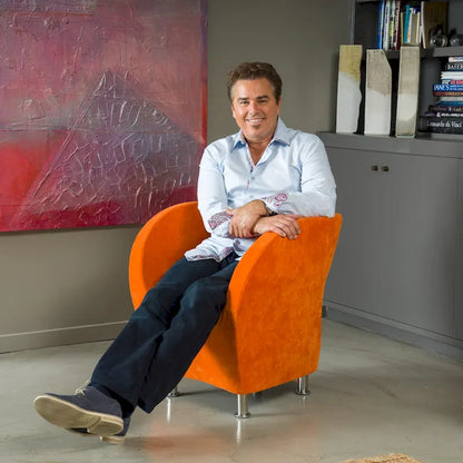 Fauteuil d'appoint moderne en microfibre orange de Christopher Knight Home