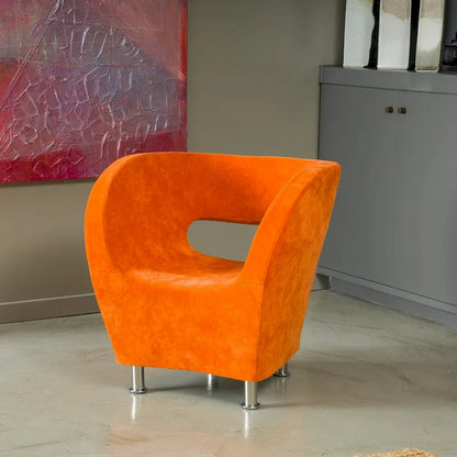 Fauteuil d'appoint moderne en microfibre orange de Christopher Knight Home