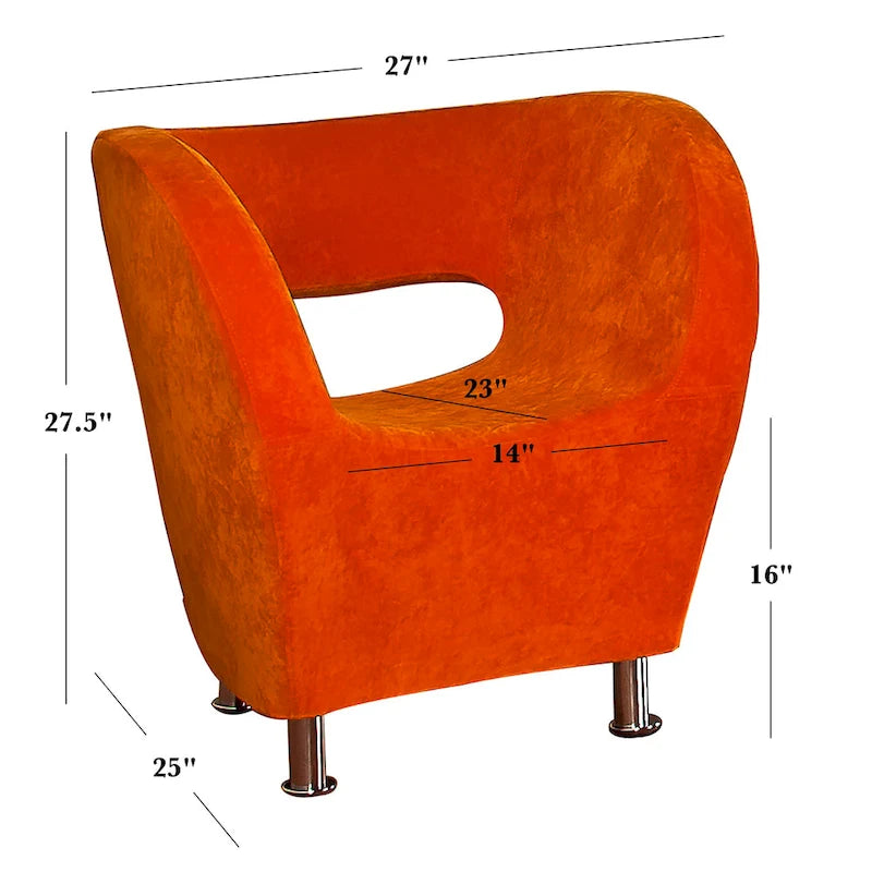 Fauteuil d'appoint moderne en microfibre orange de Christopher Knight Home