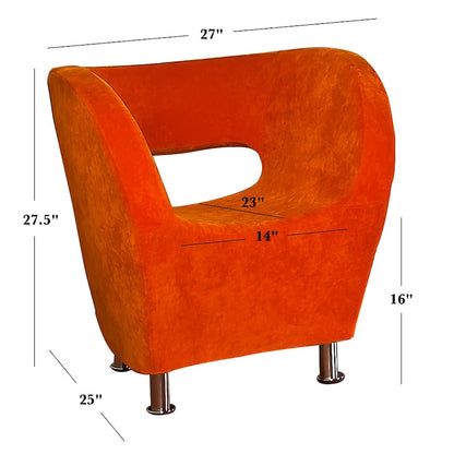Fauteuil d'appoint moderne en microfibre orange de Christopher Knight Home