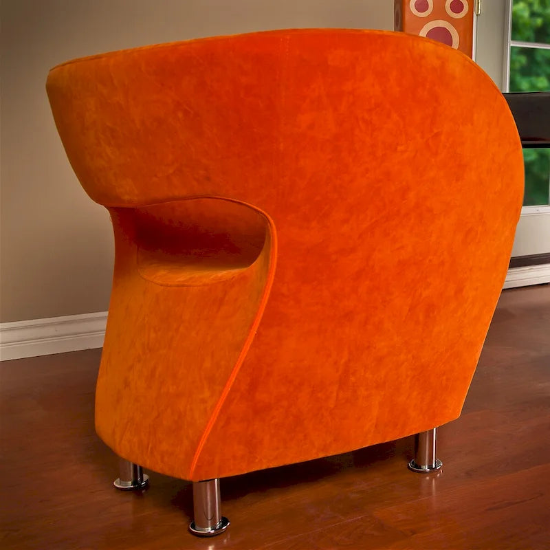 Fauteuil d'appoint moderne en microfibre orange de Christopher Knight Home