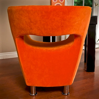 Fauteuil d'appoint moderne en microfibre orange de Christopher Knight Home