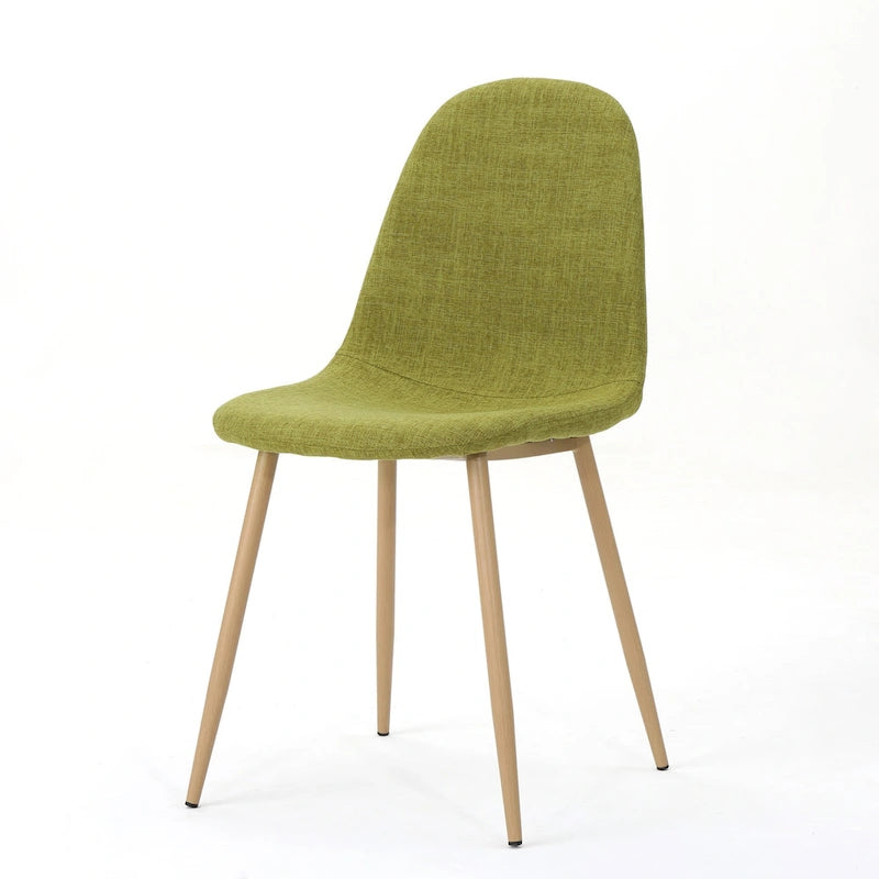 Chaises de salle à manger rembourrées Raina style milieu du siècle (lot de 2) par Christopher Knight Home