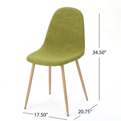 Chaises de salle à manger rembourrées Raina style milieu du siècle (lot de 2) par Christopher Knight Home