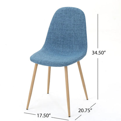 Chaises de salle à manger rembourrées Raina style milieu du siècle (lot de 2) par Christopher Knight Home