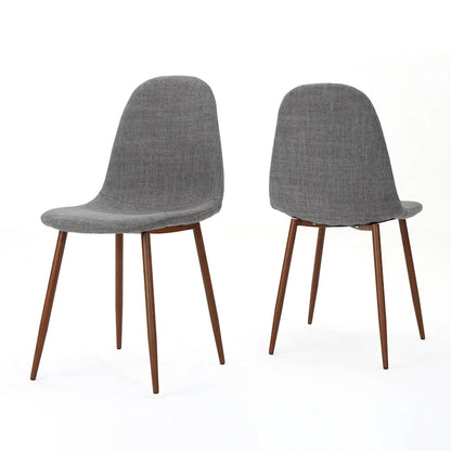 Chaises de salle à manger rembourrées Raina style milieu du siècle (lot de 2) par Christopher Knight Home