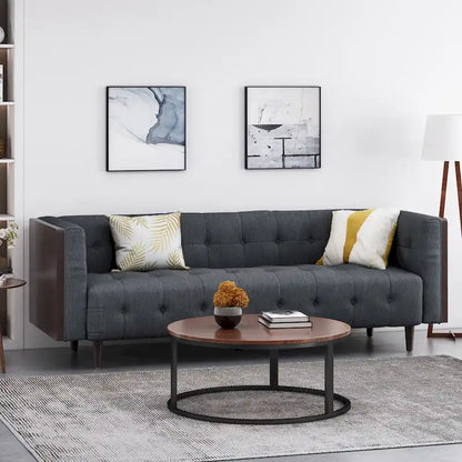 Christopher Knight Home - Canapé 3 places contemporain capitonné McLarnan - 89,75 cm L x 31,50 cm l x 30,25 cm H