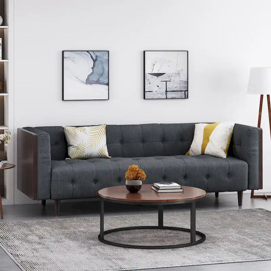 Christopher Knight Home - Canapé 3 places contemporain capitonné McLarnan - 89,75 cm L x 31,50 cm l x 30,25 cm H