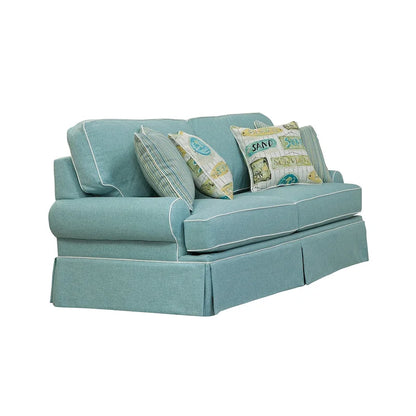 Canapé American Furniture Classics, modèle Coastal Aqua Series, avec quatre coussins décoratifs