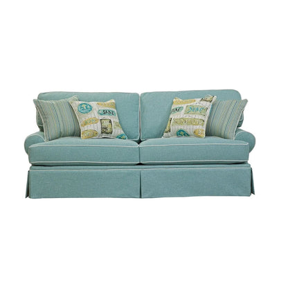 Canapé American Furniture Classics, modèle Coastal Aqua Series, avec quatre coussins décoratifs