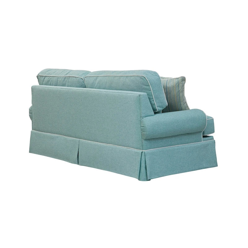 Canapé American Furniture Classics, modèle Coastal Aqua Series, avec quatre coussins décoratifs