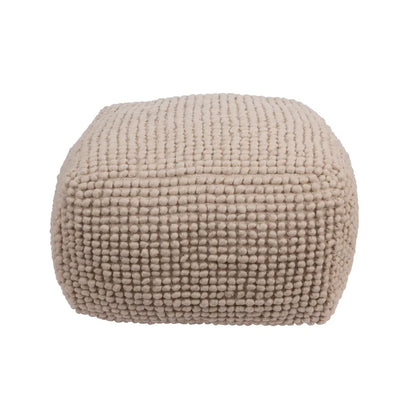 Pouf en laine et coton de Nouvelle-Zélande