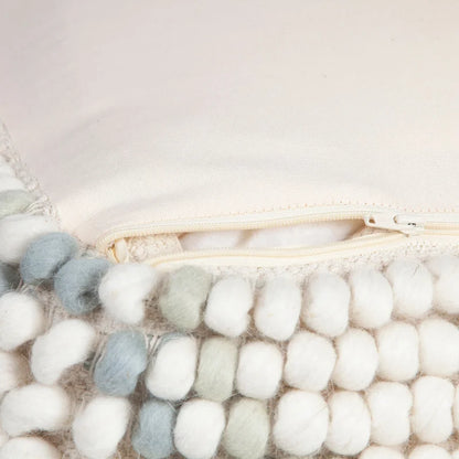 Pouf en laine et coton de Nouvelle-Zélande